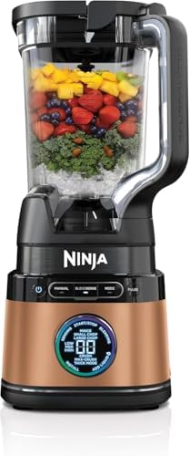 Mixer Ninja 2-în-1 Detect Power Pro și o singură porție, mixer de 1200 W cu ulcior și cană pentru o singură porție, amestecare smoothie-uri, tocare legume și amestecare băuturi congelate, cupru/negru, TB301EUCP